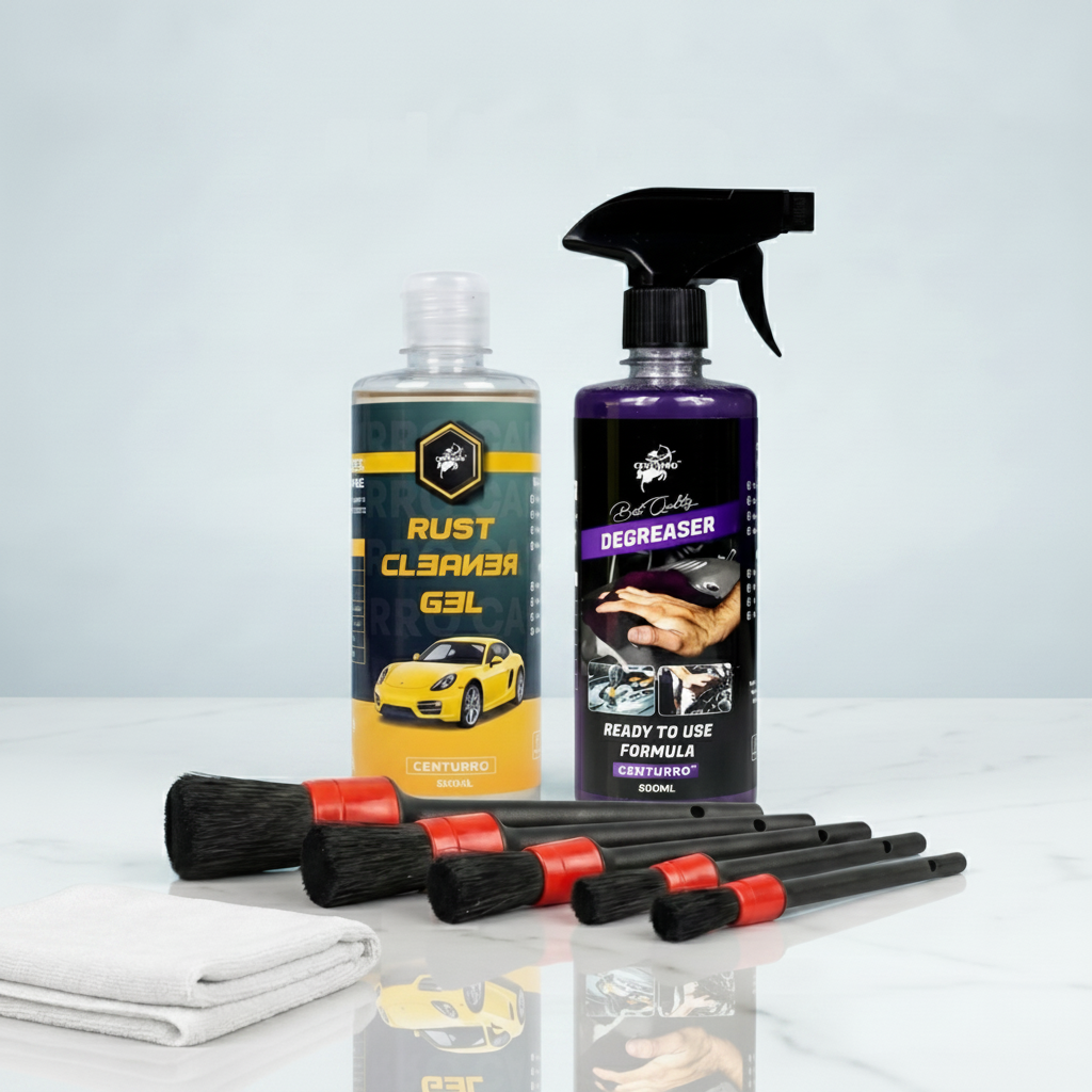 Centurro Rust Cleaner Gel + Engine Degreaser + Brushes